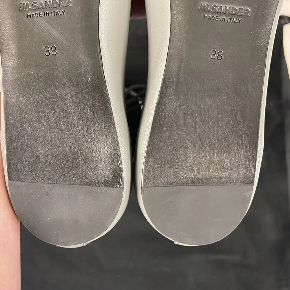 Jill Sander Grey Leather Boots Size 38 Never Worn Ballet Boots Size 8